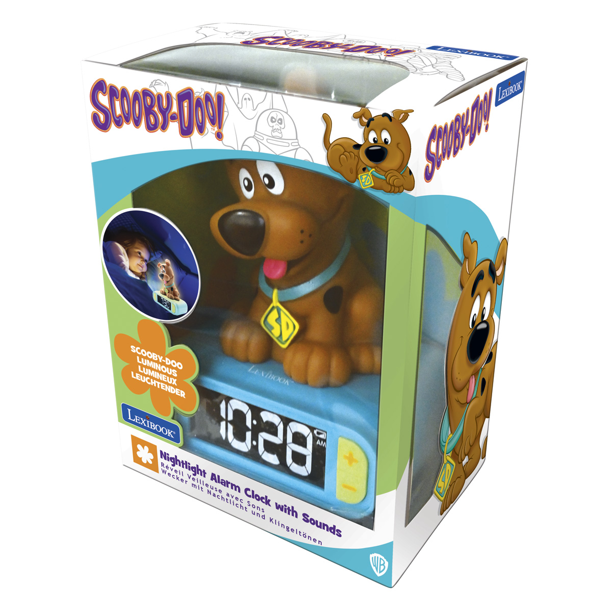LEXIBOOK Scooby Doo 3D Nachtlicht mit Wecker