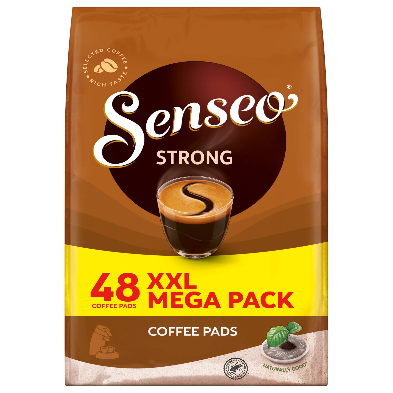 SENSEO Pads Strong XXL Pack 48 Kaffeepads Getränke (Senseo 5 Pad-Maschine) x
