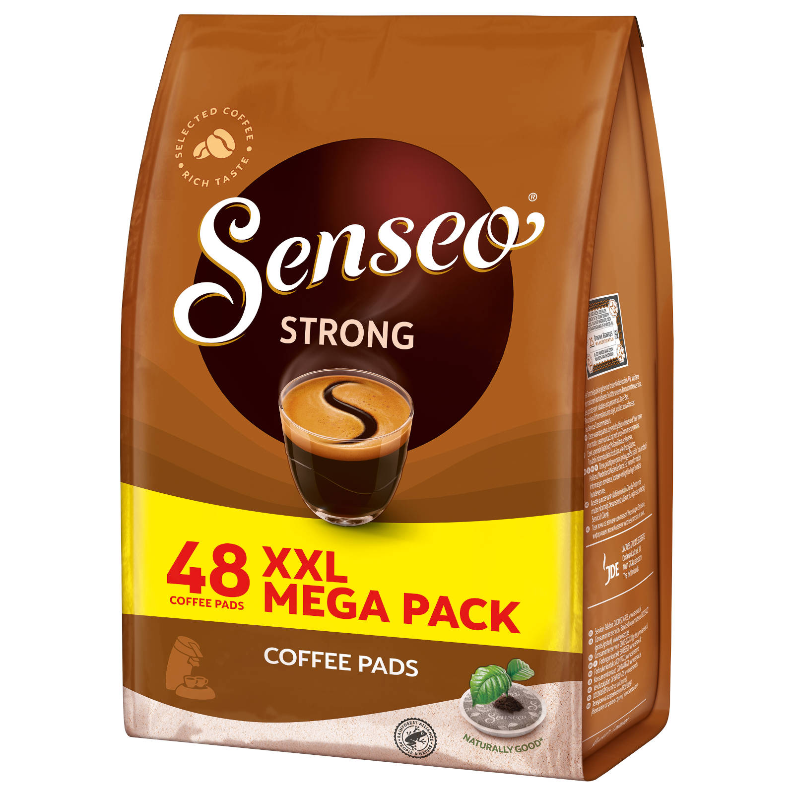 SENSEO Pads Strong (Senseo Pack 48 XXL 5 Kaffeepads Getränke x Pad-Maschine)