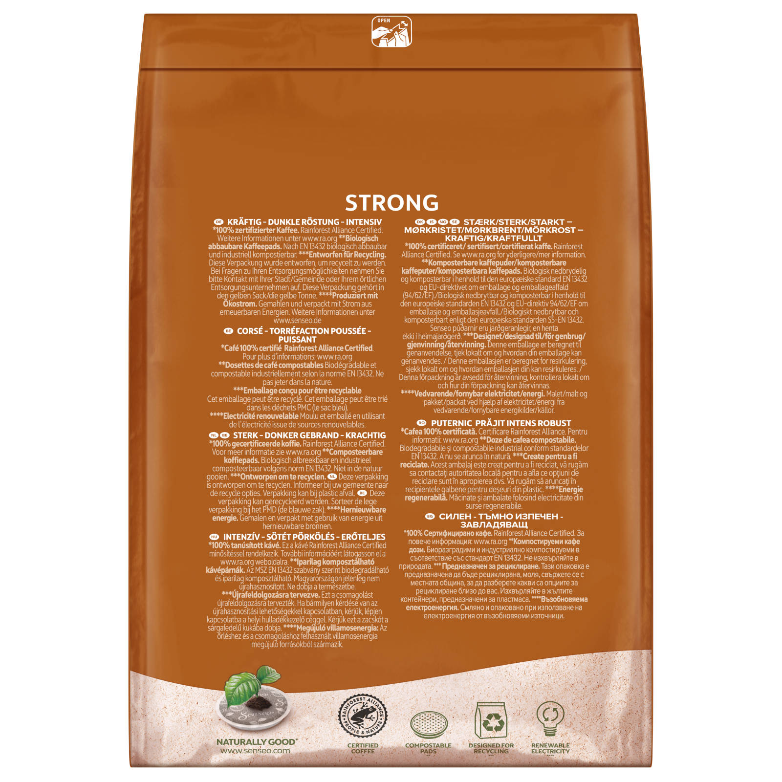 x Getränke Strong XXL 48 (Senseo 5 Kaffeepads Pad-Maschine) Pack SENSEO Pads