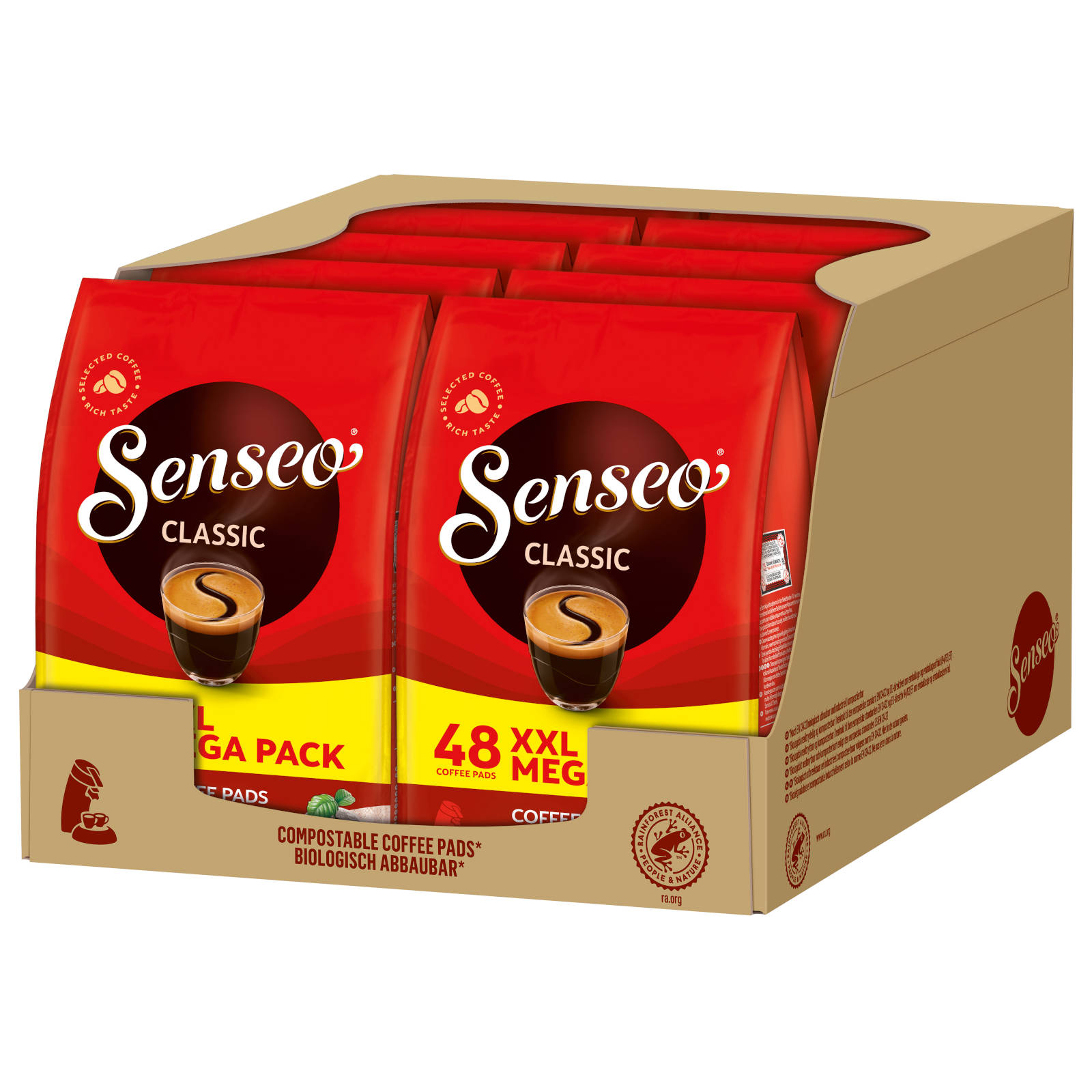 SENSEO Classic XXL Pack 10 (Senseo 48 Kaffeepads Padmaschine) x Getränke