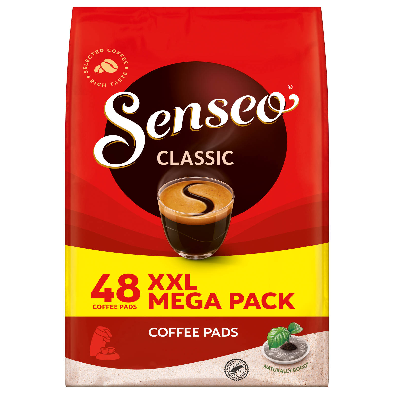 SENSEO Classic XXL Pack (Senseo 48 4 Senseo Kaffeepads 1 Pad-Maschine) Getränke x + Dose