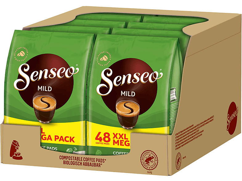 SENSEO Mild XXL Pack 10 x 48 Getränke Kaffeepads (Senseo Padmaschine)