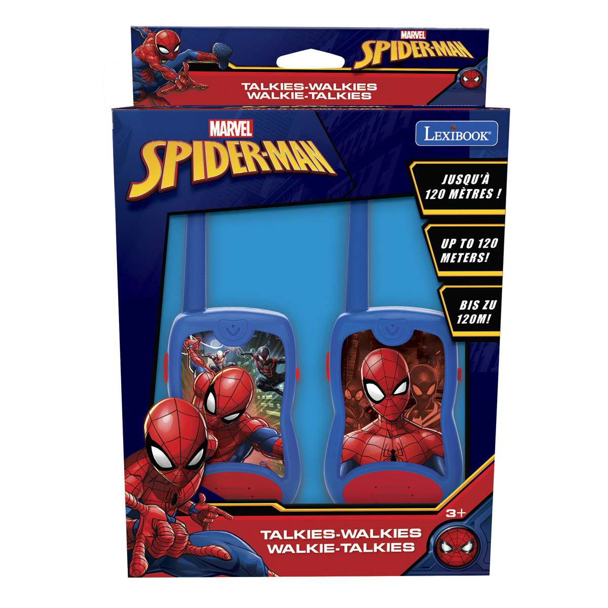 LEXIBOOK Spider-Man Reichweite Meter Walky 100 Talky Blau/Rot