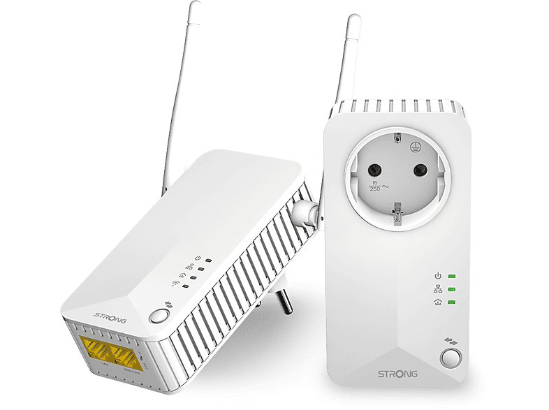 STRONG Powerline 600 Duo EU Set Powerline LAN WLAN 600 kabelgebunden, Mbit/s kabellos