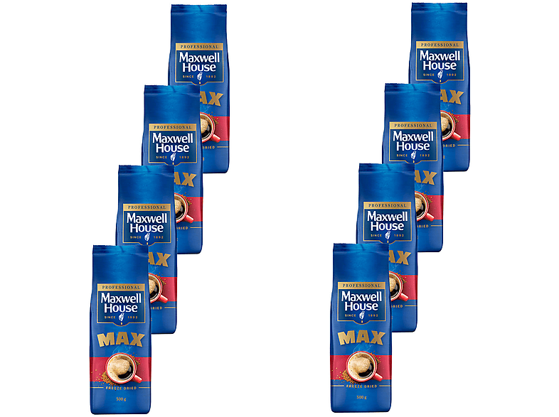 JACOBS MAXWELL HOUSE MAX 8x500 g Instantkaffee (In heißem Wasser auflösen)