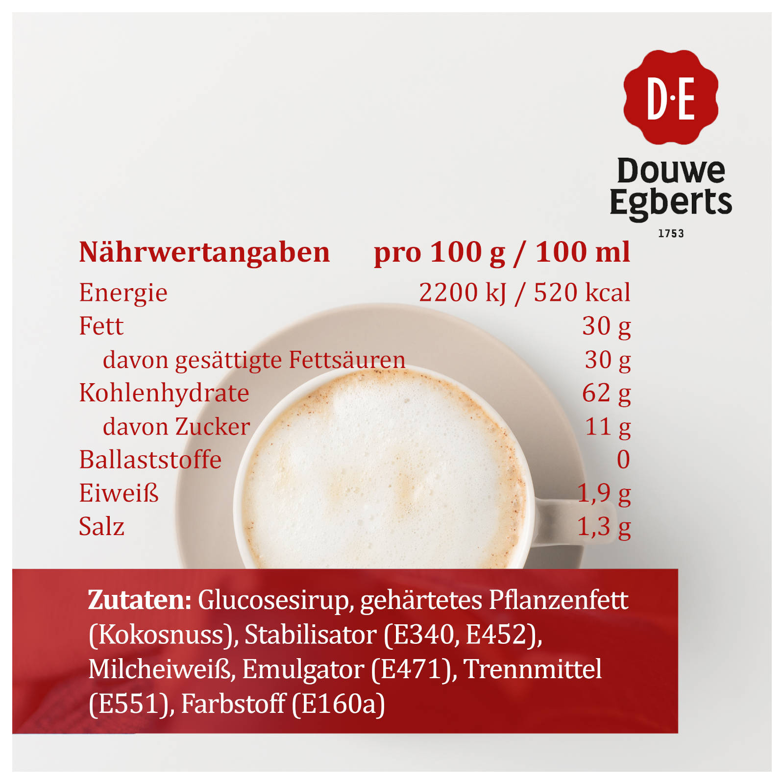 JACOBS DOUWE EGBERTS Creamer Sticks Kaffeeweißer 900