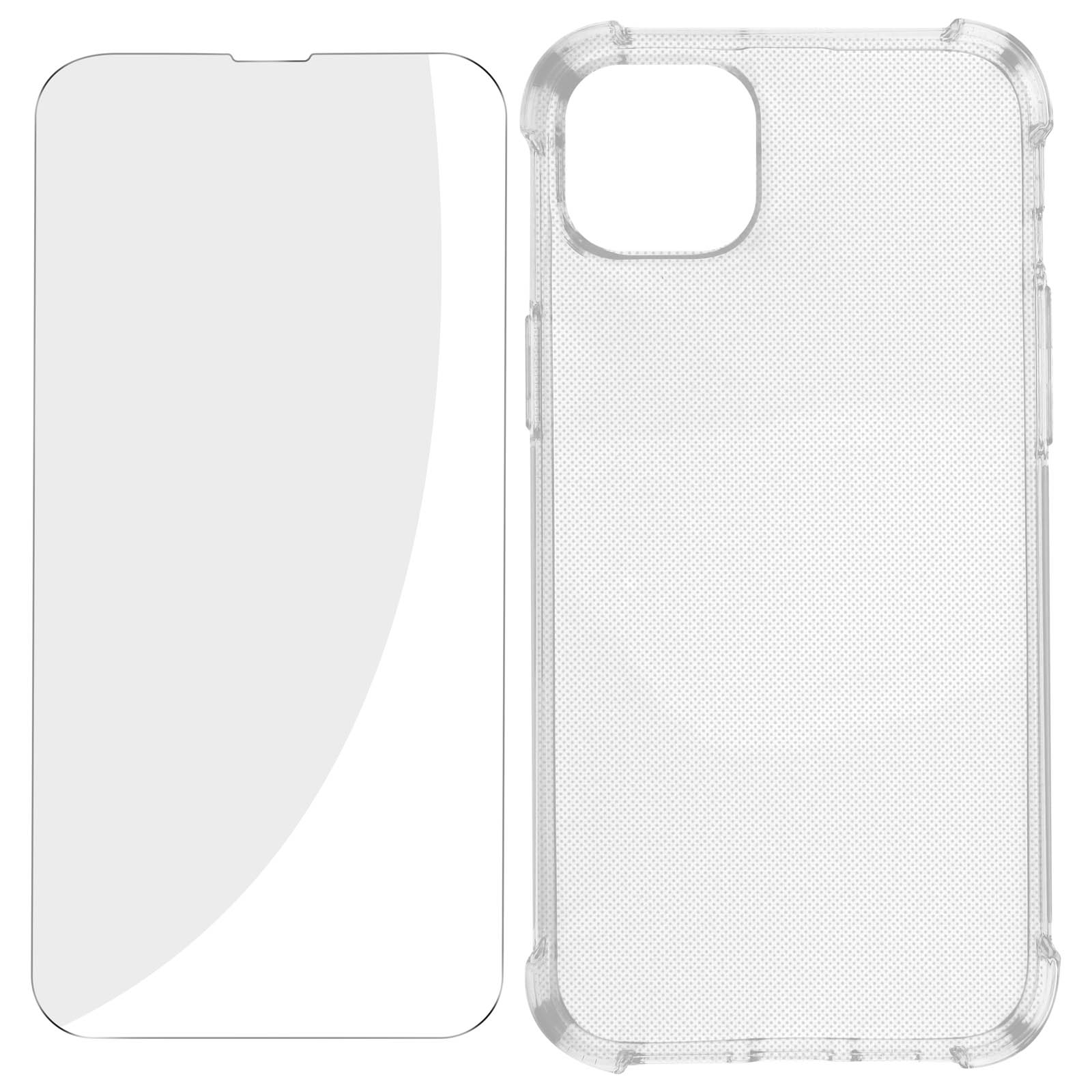 Folie Schutz-Set: iPhone Hülle 14 Apple, Premium Series, AVIZAR Backcover, Plus, Transparent +