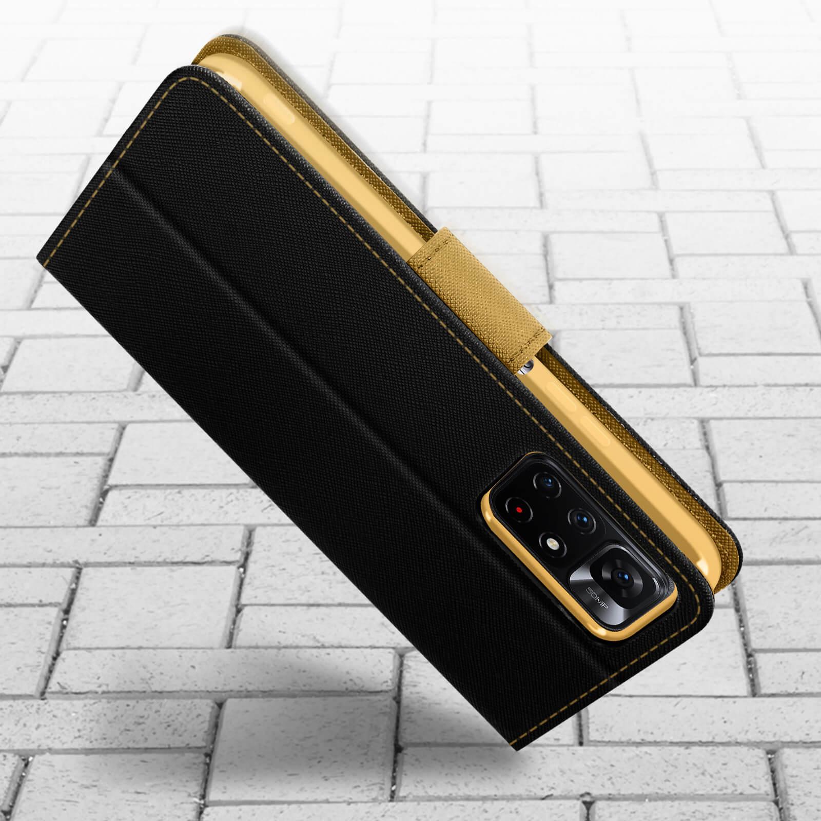 11S Series, Note 5G, Bookcover, AVIZAR Fancy Gold Redmi Xiaomi,