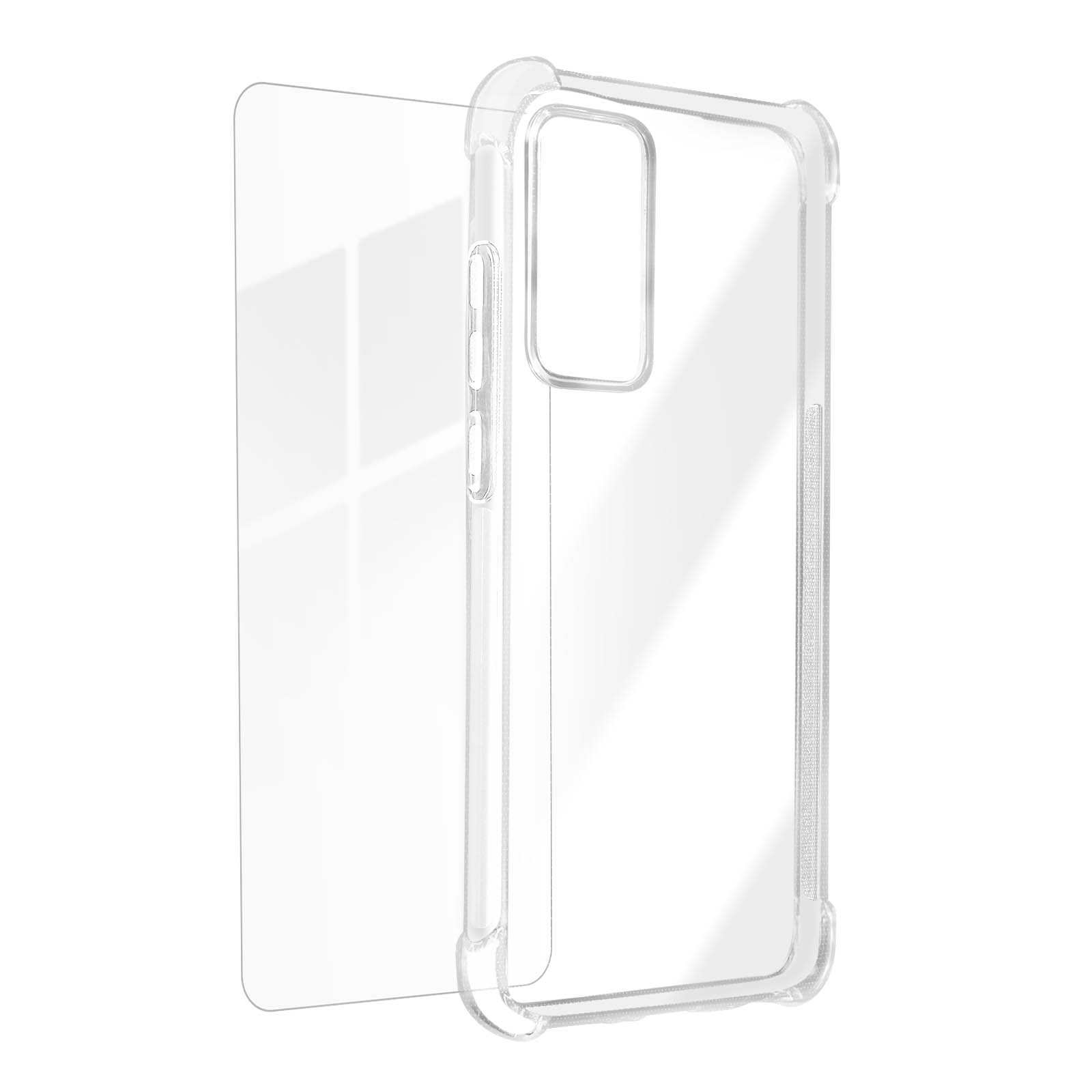AVIZAR Premium Schutz-Set: Hülle Backcover, Series, 12 Lite, Folie Xiaomi, + Transparent