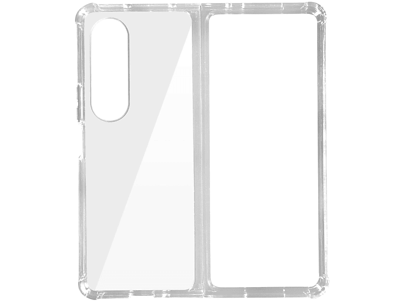 Ecken Backcover, Z Fold verstärkten Samsung, Series, AVIZAR Galaxy Schutzhülle mit Transparent 4,