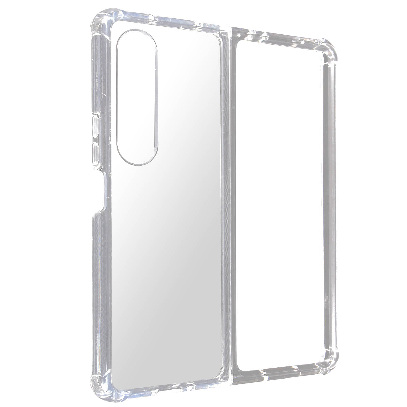 AVIZAR Schutzhülle mit verstärkten Transparent Galaxy Backcover, Samsung, Fold Series, Z 4, Ecken
