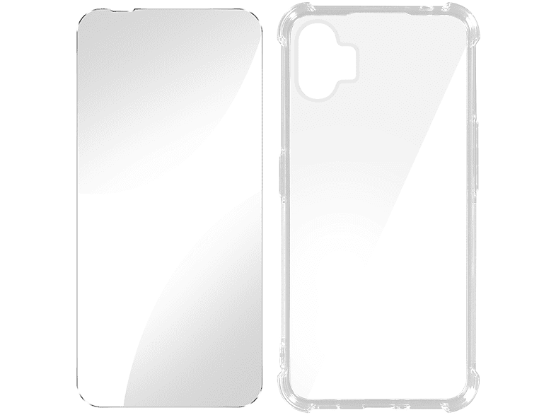 Phone Transparent Premium AVIZAR + Nothing, Hülle Series, Folie Schutz-Set: 1, Backcover,