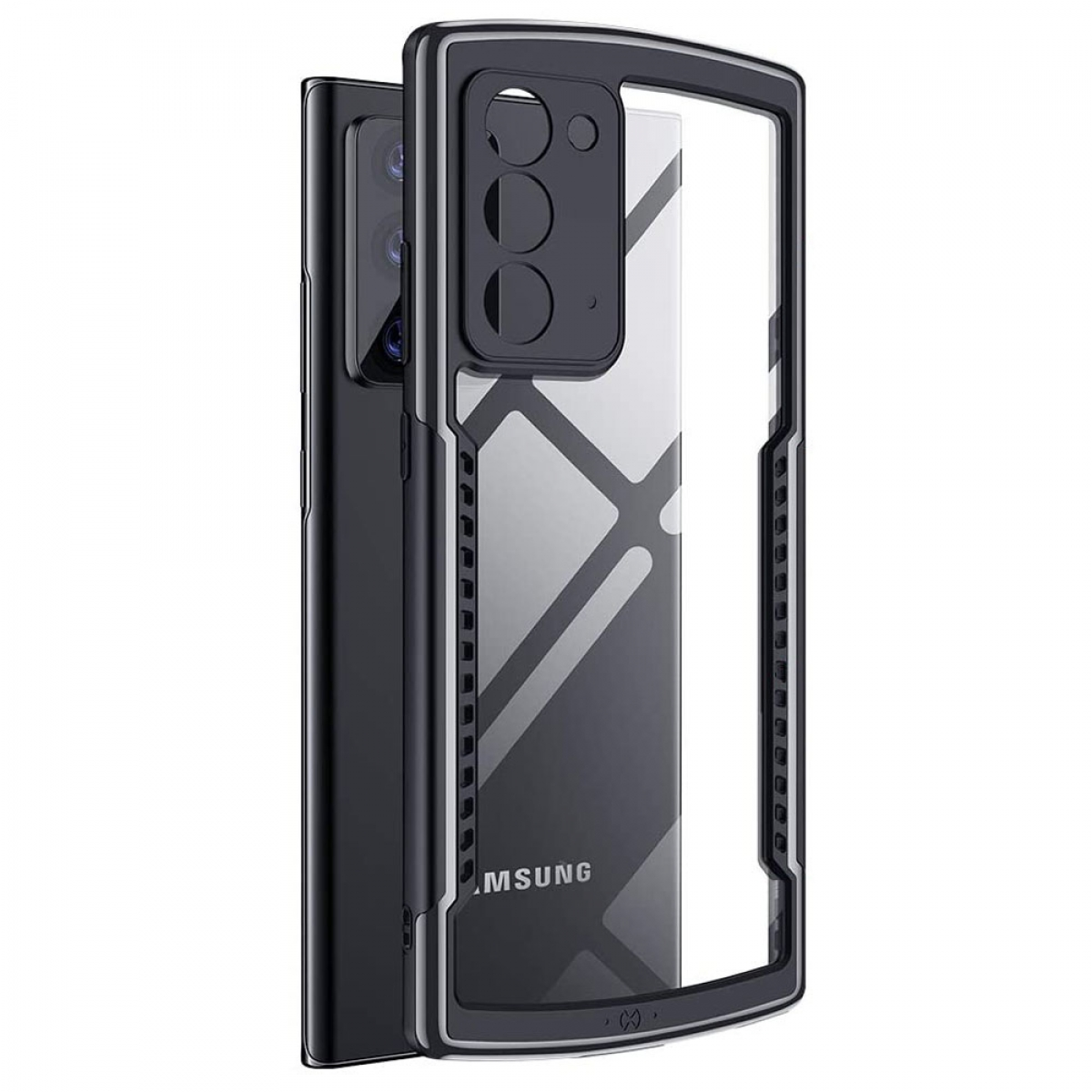 Galaxy Schwarz/Transparent 20, Backcover, Note CASEONLINE Samsung, Xundd,