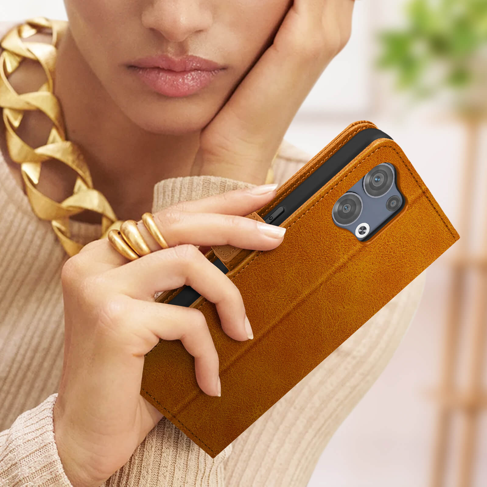 Bookcover, Camel Clasp Oppo, 8, Series, AVIZAR Oppo Reno