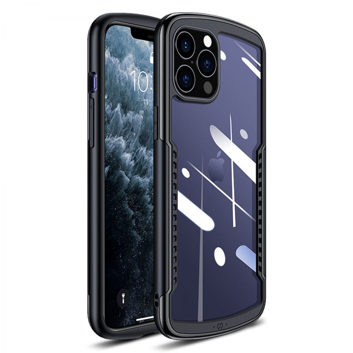 12 Max, CASEONLINE Backcover, Apple, iPhone Xundd, Schwarz/Transparent Pro