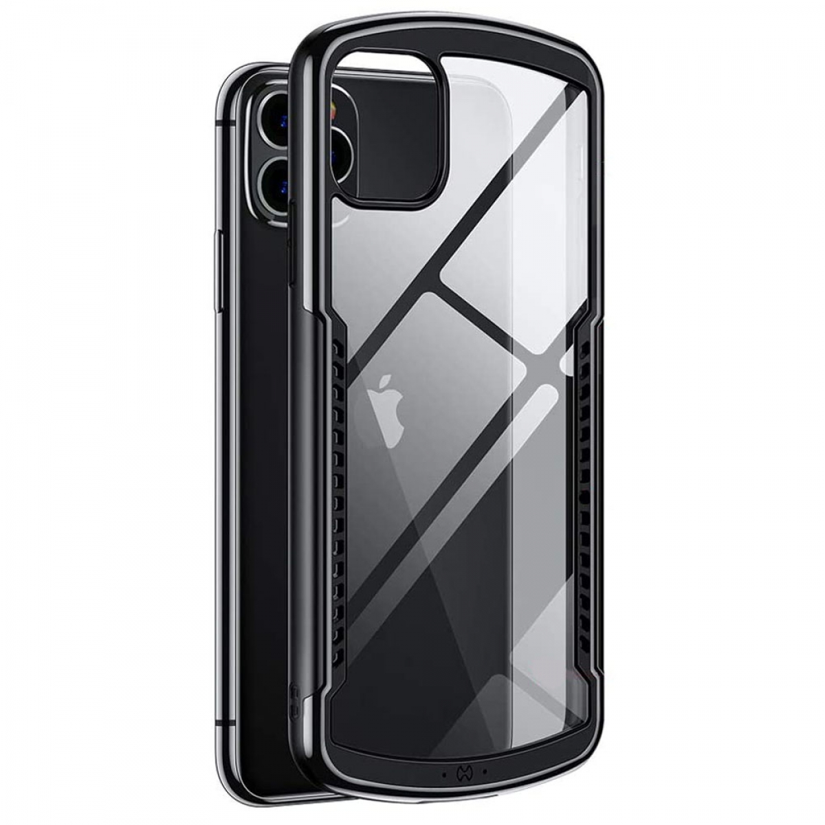 Xundd, Pro Apple, 12 Backcover, Max, iPhone Schwarz/Transparent CASEONLINE