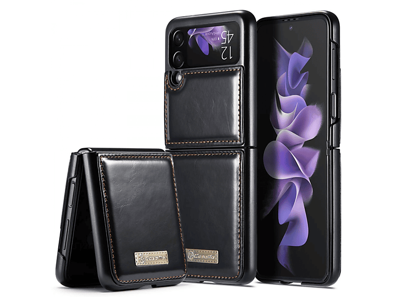 Schwarz Samsung, 4, Flip CASEME Luxury, Galaxy Backcover, Z