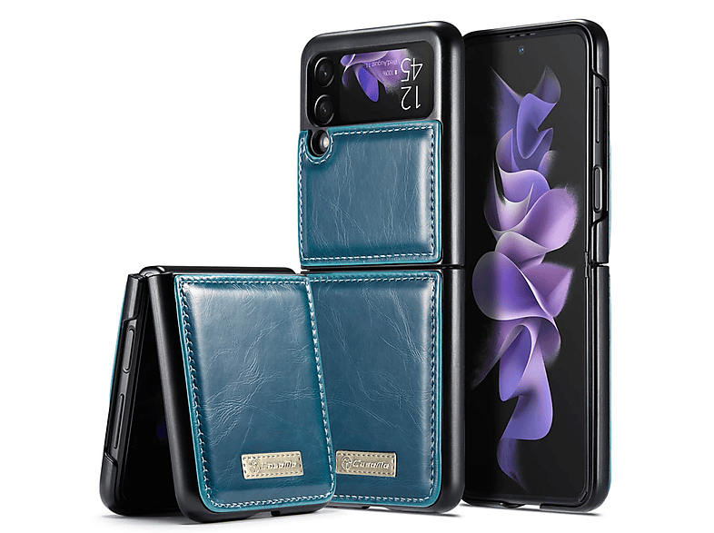 Flip Galaxy Z 3, CASEME Samsung, Luxury, Backcover, Blau