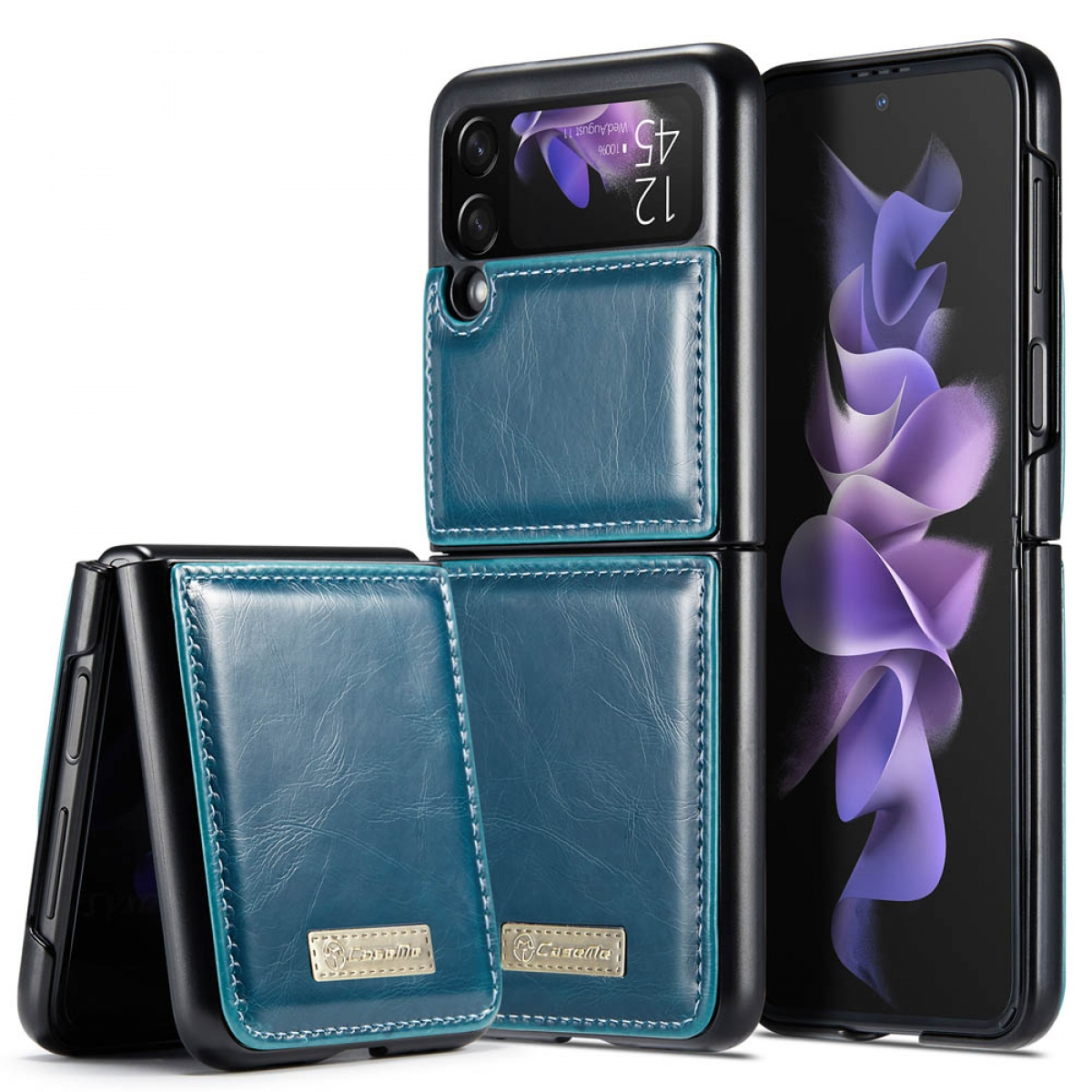 CASEME Luxury, Backcover, Z Samsung, Galaxy 4, Flip Blau