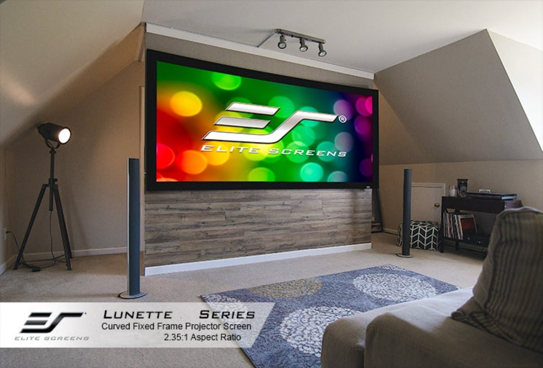 ELITE SCREENS LUNETTE CURVED21:9 Leinwand / 125 x 293 CineWhite Beamer 