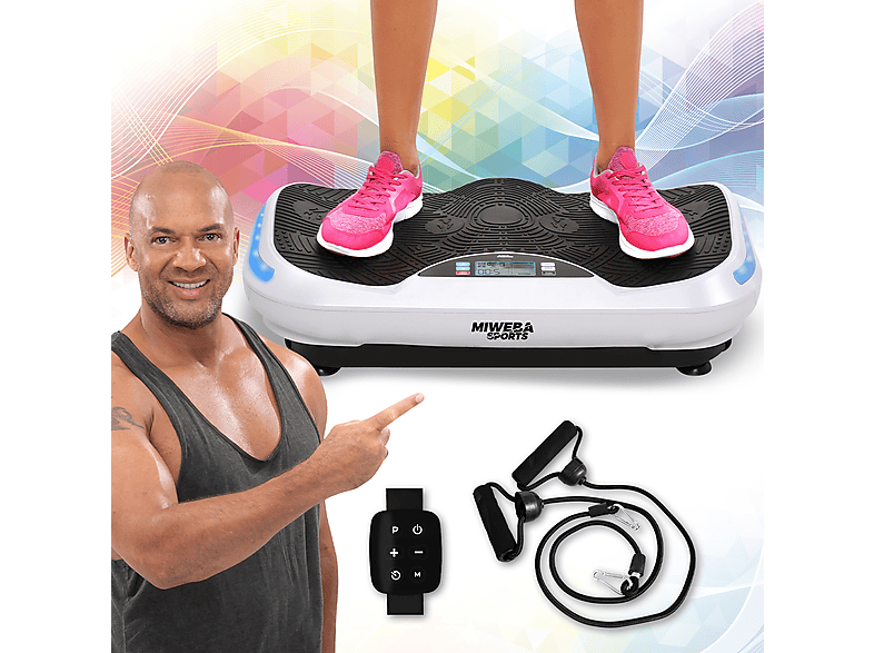 MIWEBA SPORTS MV300 4D Vibrationsplatte, Weiß MediaMarkt