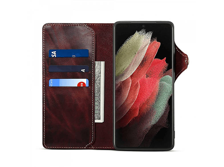 Samsung, S23 Galaxy Leder, CASEONLINE Ultra, Bookcover, Ochsenblut