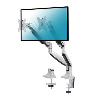 Soporte TV con brazo  - 015-2502 Soporte de Mesa Full Motion para 2 PC 13"-32" KIMEX, 13 ", 32 ", 75x75, 100x100, Gris