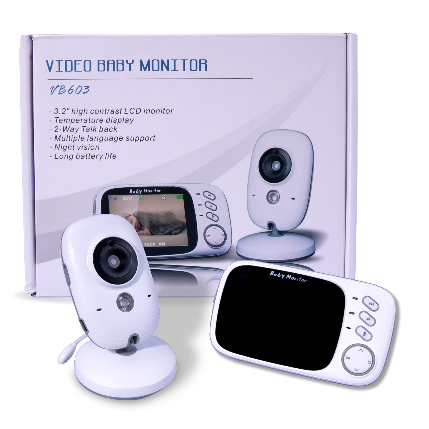 Baby Monitor 3.2 IKIDO Inch Babyphone