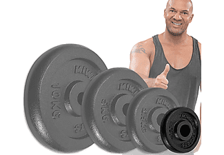 MIWEBA SPORTS  HSG12 4x 1,25 kg Hantelscheibe, schwarz