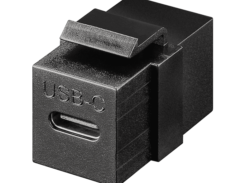 GOOBAY Keystone-Modul USB-C™-Verbinder, USB 3.2 Gen 2 (10 Gbit/s), schwarz USB-Adapter