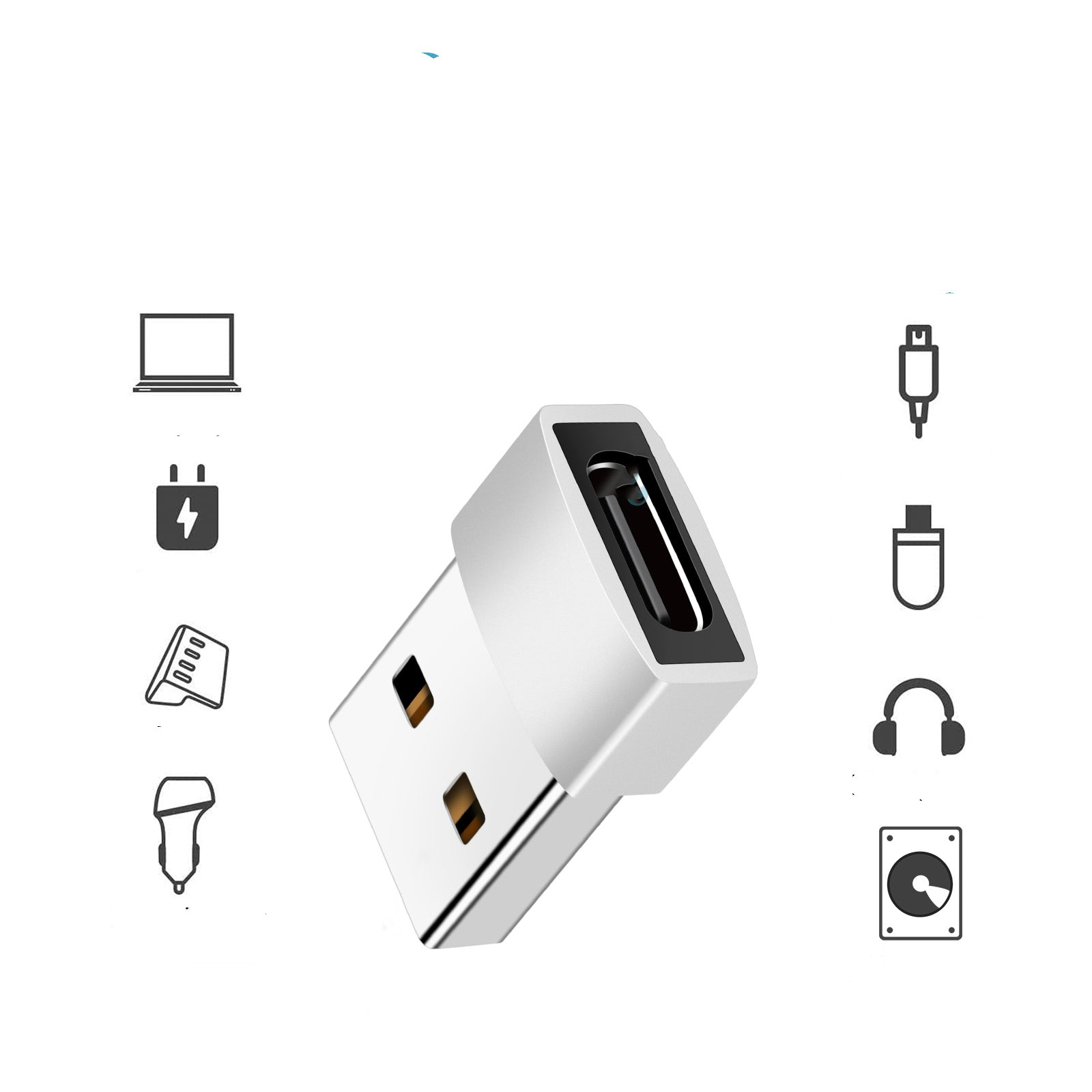 USB-A Adapter USB auf Adapter USB-C (männlich) (weiblich) 2.0 INF