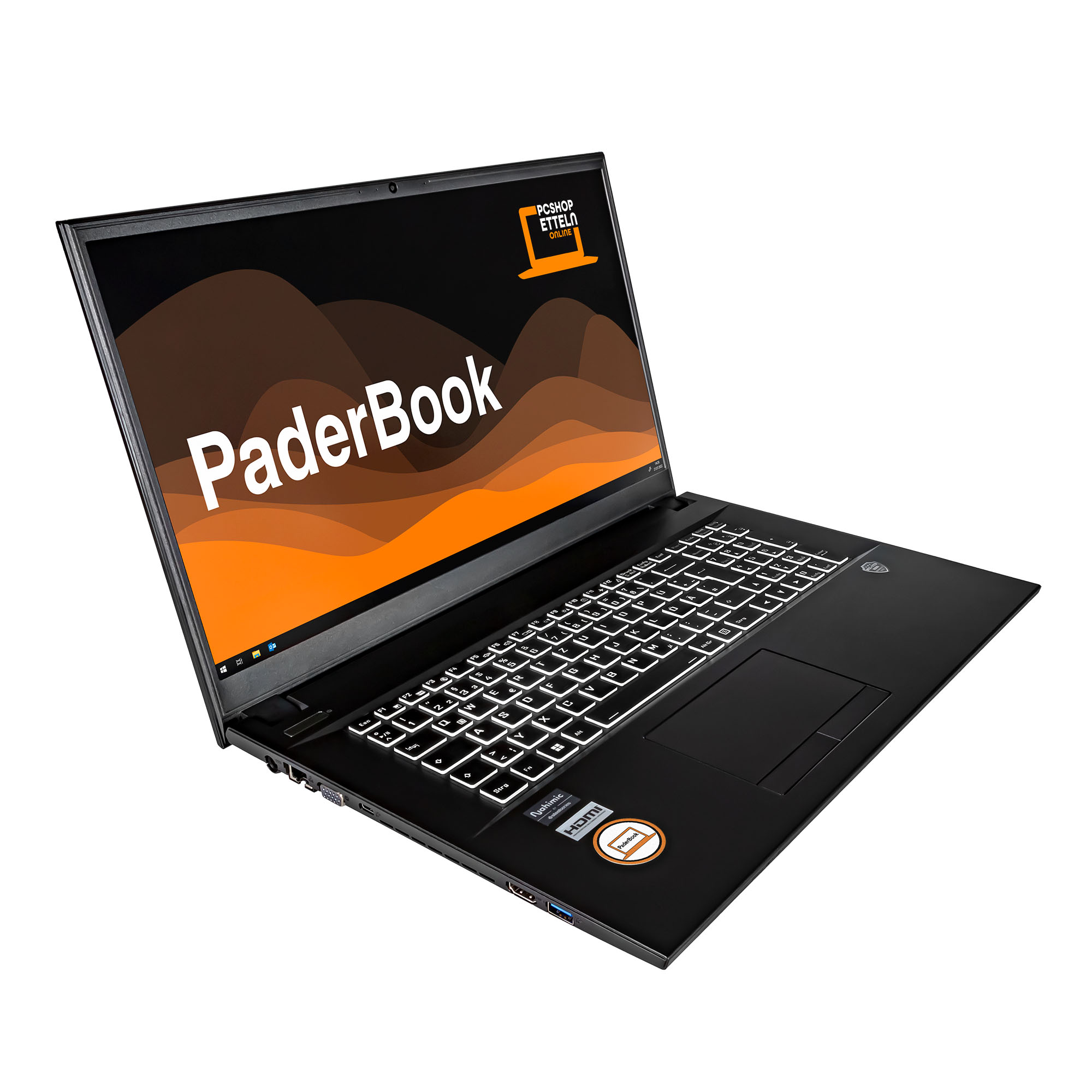 Basic 1000 und Schwarz GB Zoll Notebook 2021 Pro, mit i77, Display, RAM, 17,3 Office installiert fertig PADERBOOK aktiviert, SSD, 32 GB