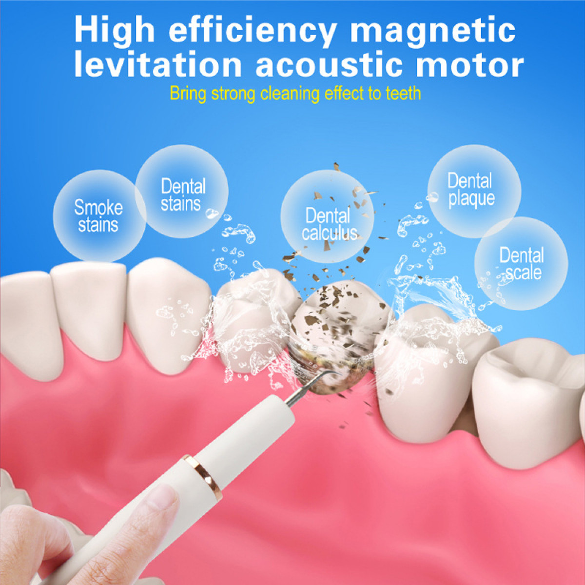 Reinigungsköpfe INF Ultraschall-Zahnsteinentferner 4 Weiß Zahnreiniger und