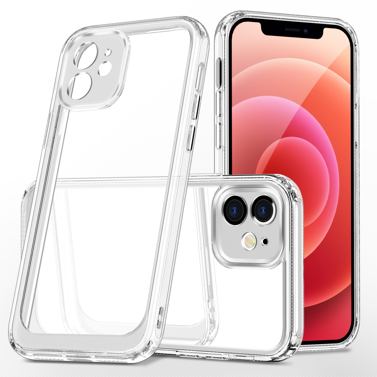 PROTECTORKING Backcover, Transparent Backcover, 12, Hülle, iPhone Apple