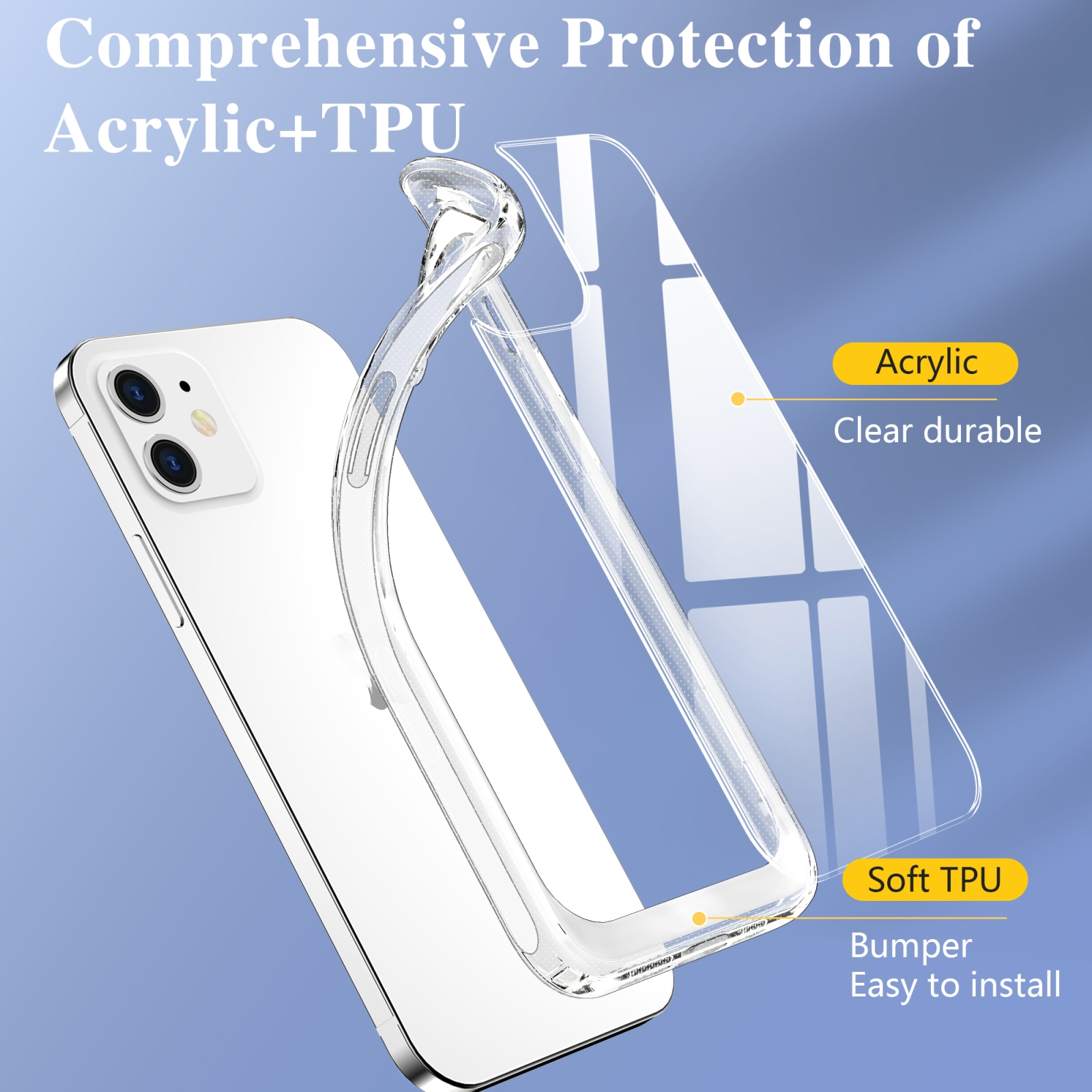 Transparent PROTECTORKING iPhone Hülle, Backcover, 12, Apple, Backcover,