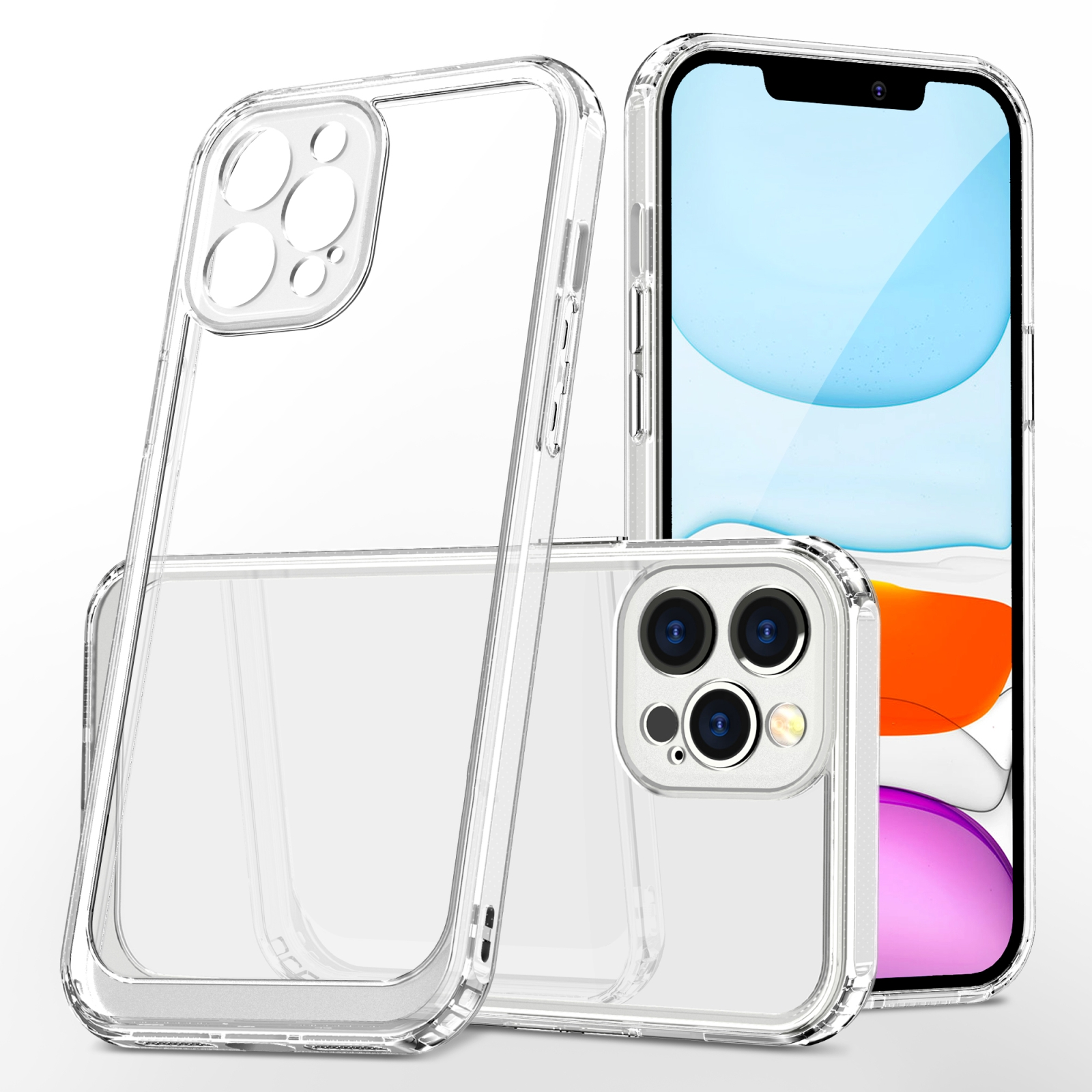 PROTECTORKING Backcover, Hülle, Backcover, Apple, Pro, Transparent 12 iPhone