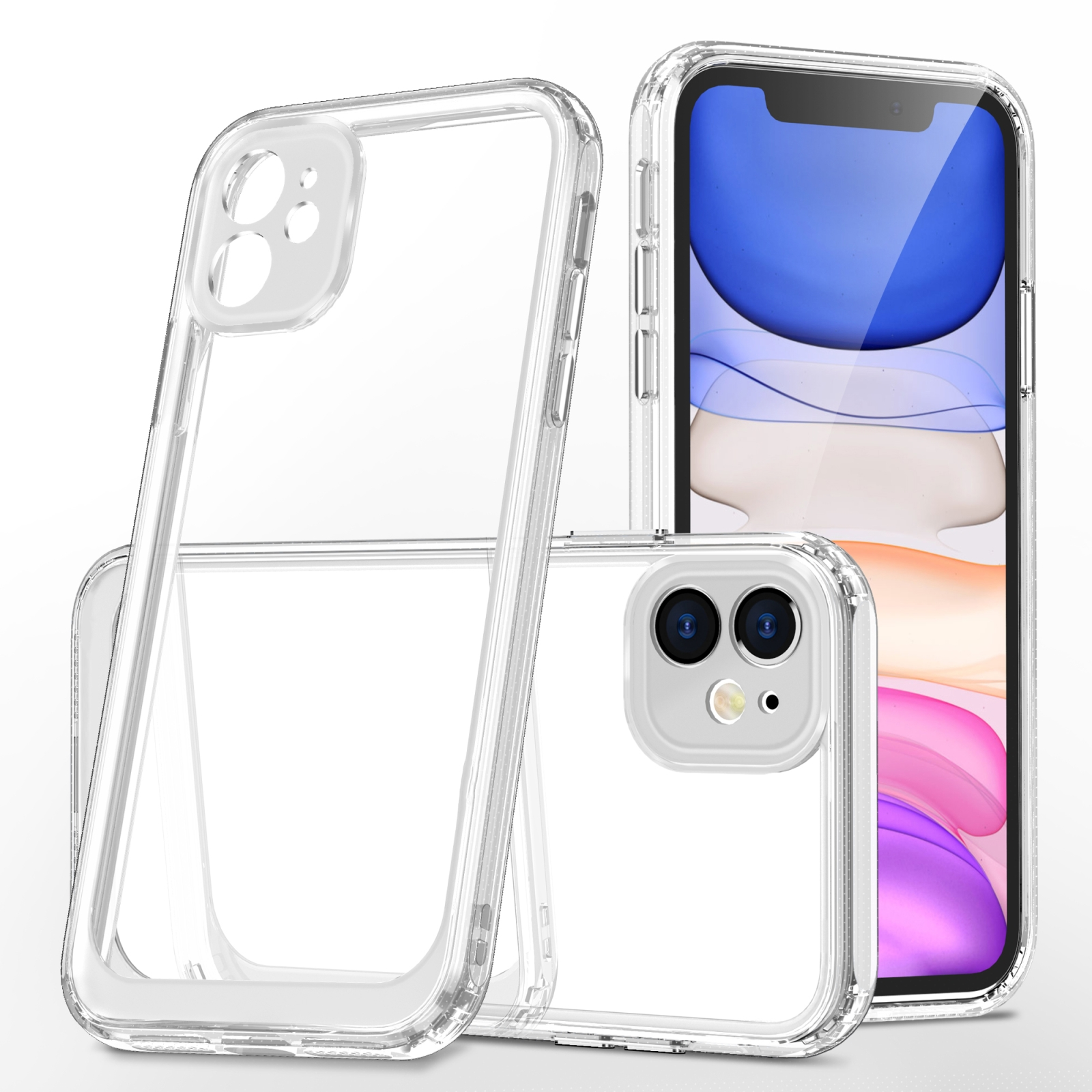 PROTECTORKING Backcover, Hülle, Backcover, 11, Apple, Transparent iPhone