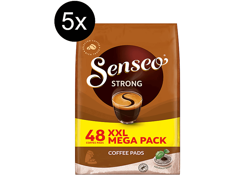 SENSEO Pads Strong XXL Pack 48 Kaffeepads Getränke (Senseo 5 Pad-Maschine) x