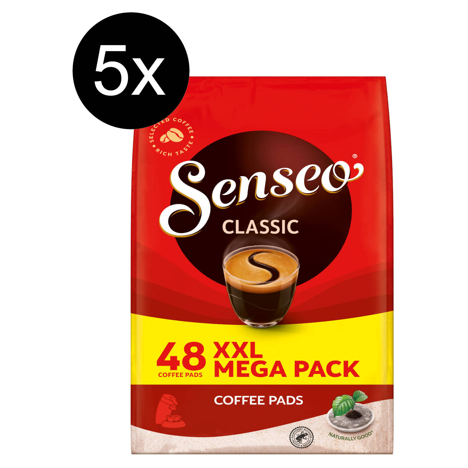 SENSEO Classic XXL Pack 5 x 48 Getränke Kaffeepads (Senseo Pad-Maschine ...