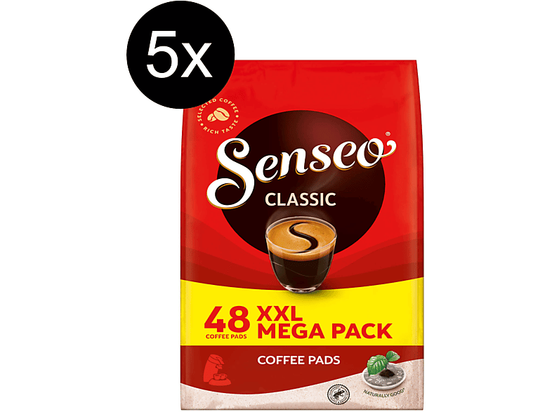 SENSEO Classic XXL Pack 5 x 48 Getränke Kaffeepads (Senseo PadMaschine) SATURN