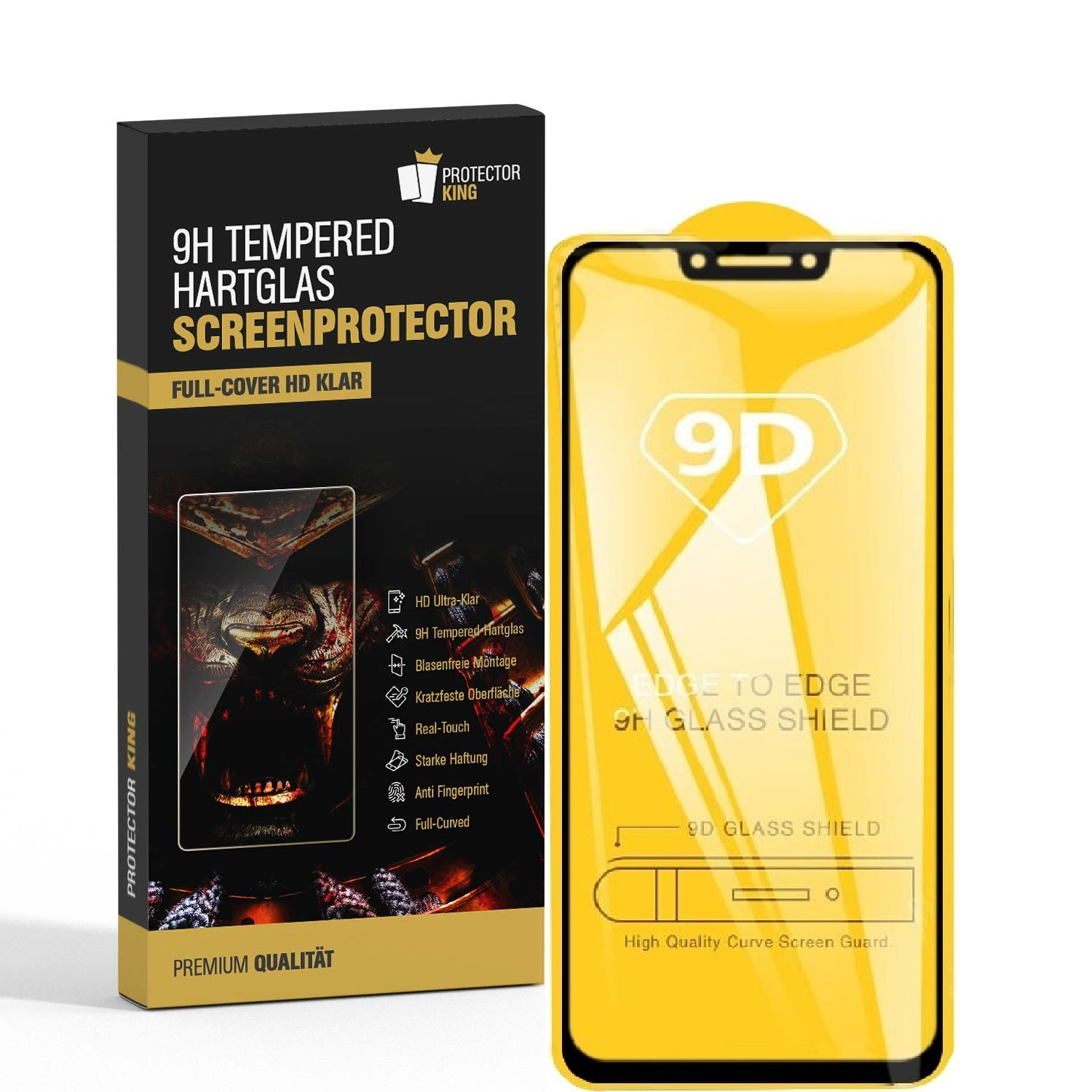PROTECTORKING 6x FULL COVER Displayschutzfolie(für Lite) HD-KLAR Huawei Hartglas Schutzglas 9H 20 Mate