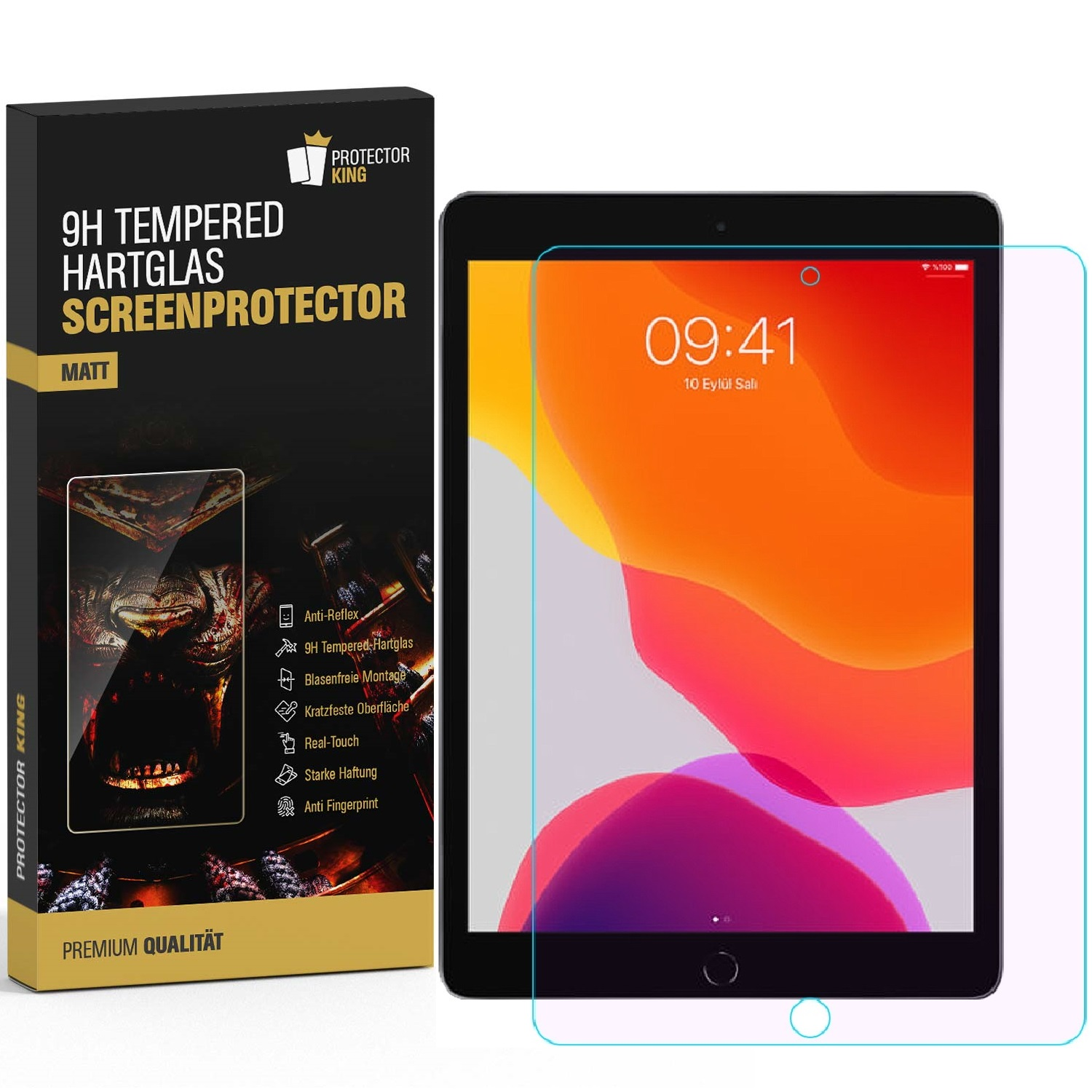 1/2/3) ENTSPIEGELT iPad 9H Mini Apple Schutzglas 4x Displayschutzfolie(für Hartglas PROTECTORKING MATT Echtes