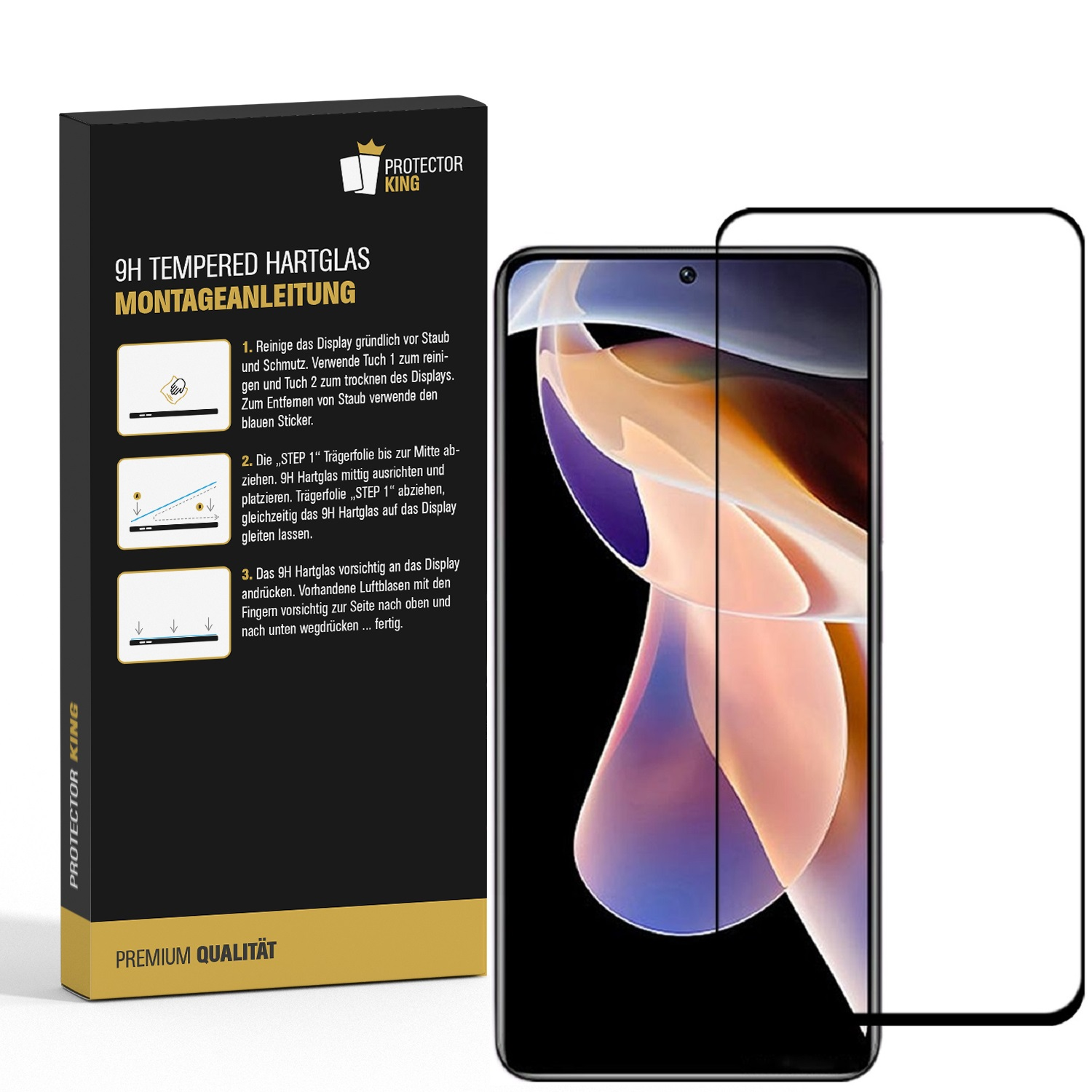 PROTECTORKING 6x FULL HD Note 9H Displayschutzfolie(für Redmi Pro) Hartglas Schutzglas COVER 11 Xiaomi KLAR