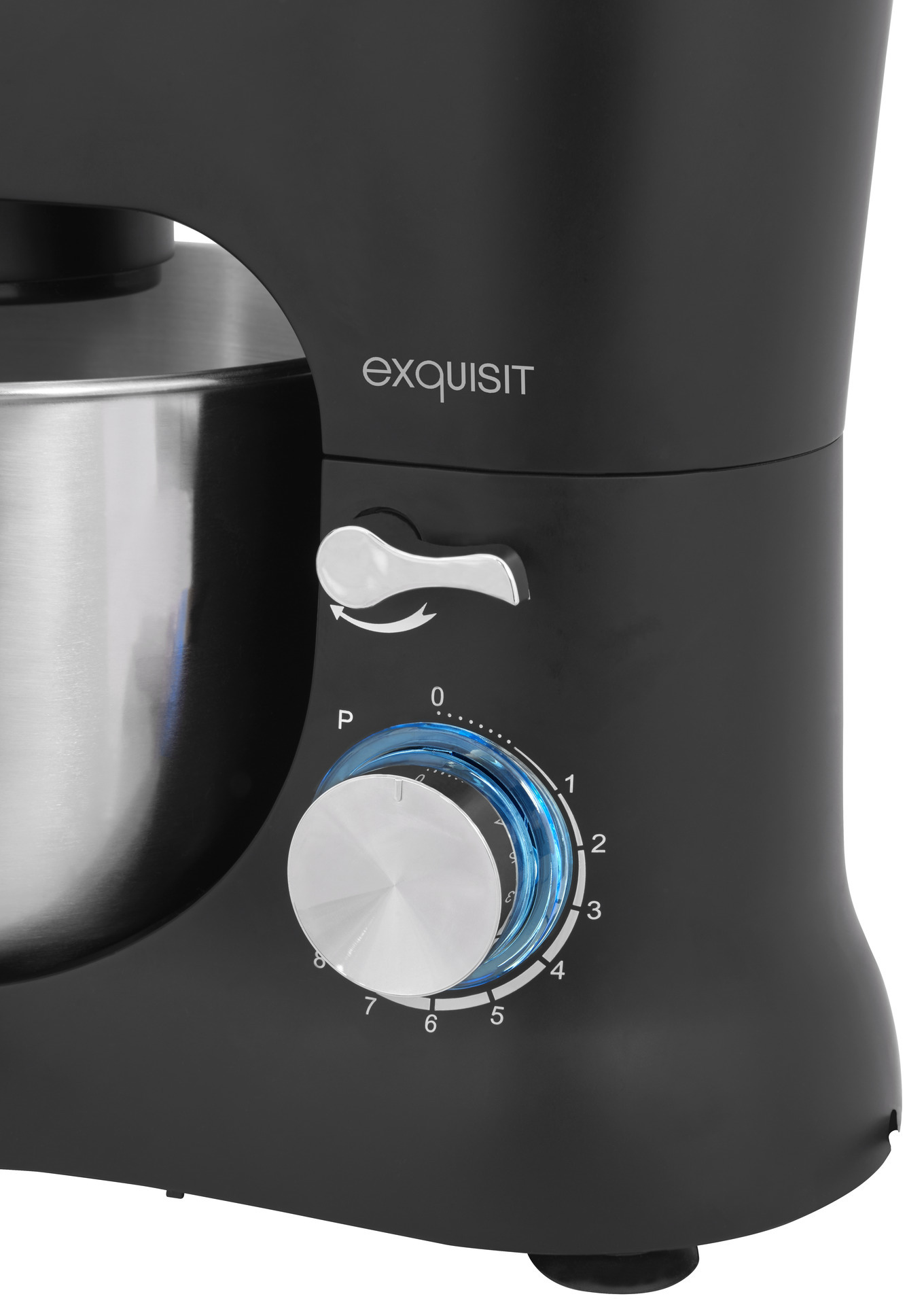 EXQUISIT KM Küchenmaschine Schwarz 1000 (Rührschüsselkapazität: Liter, 4,5 Watt) sw 3101