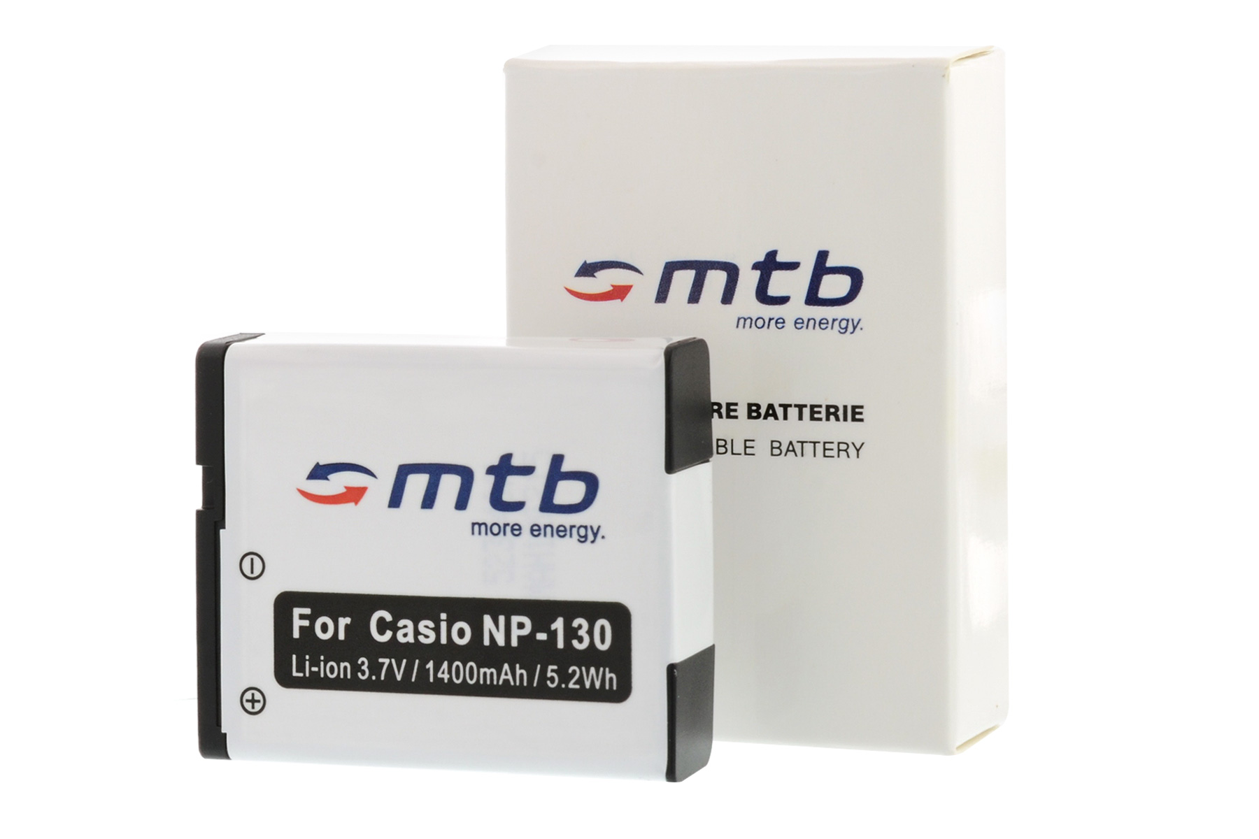 Weiße Box und Batterie mit Text 'mtb more energy'.
