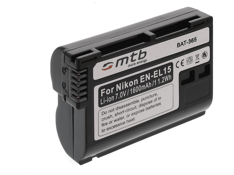 MTB MORE ENERGY BAT-365 EN-EL15 Akku, Li-Ion, 1600 mAh