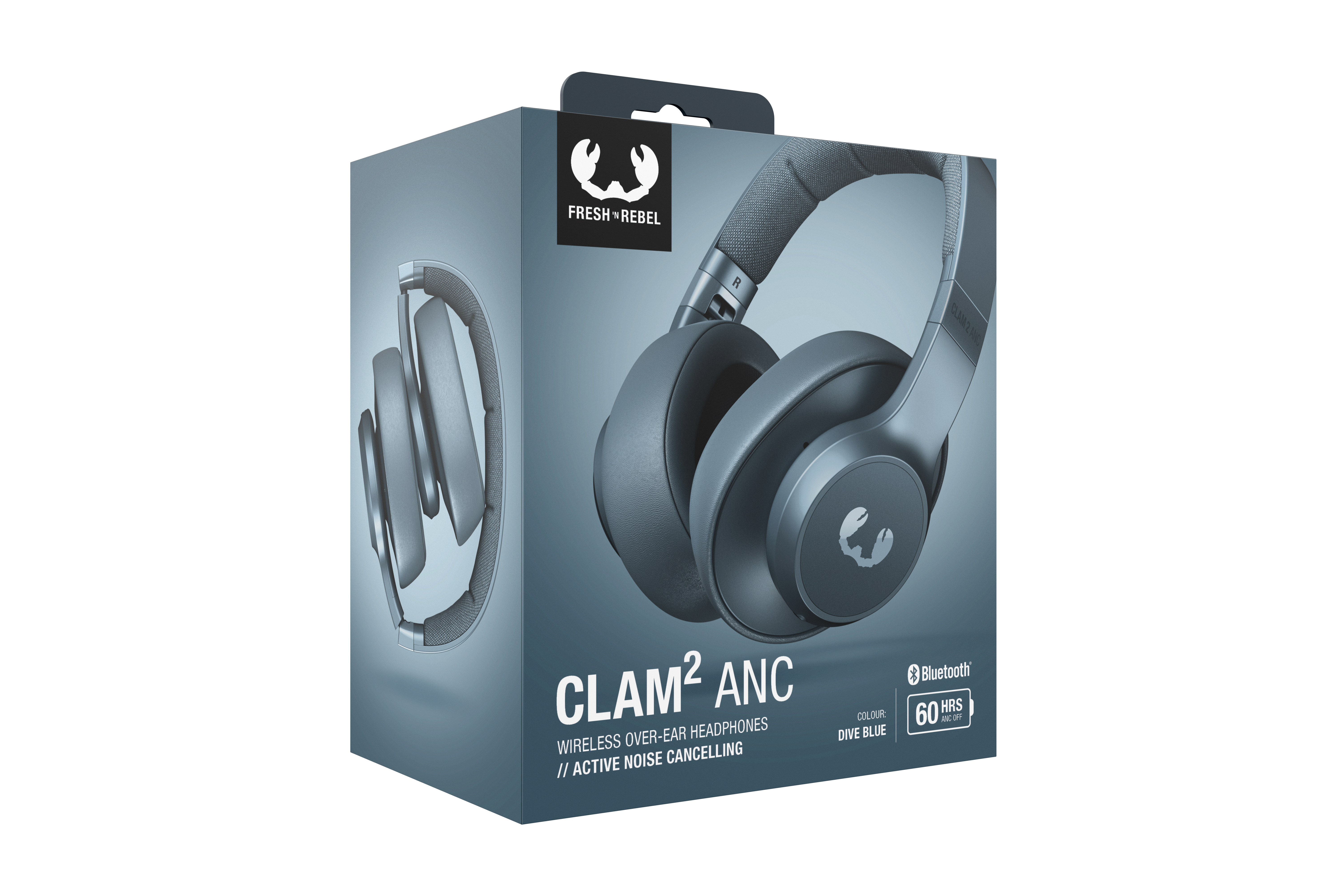 FRESH \'N REBEL Clam 2 Kopfhörer Bluetooth Over-ear Dive Blue ANC
