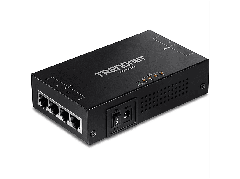 TRENDNET TPE-147GI 65W PoE+ Injektor 4-Port Gigabit Gigabit PoE ...