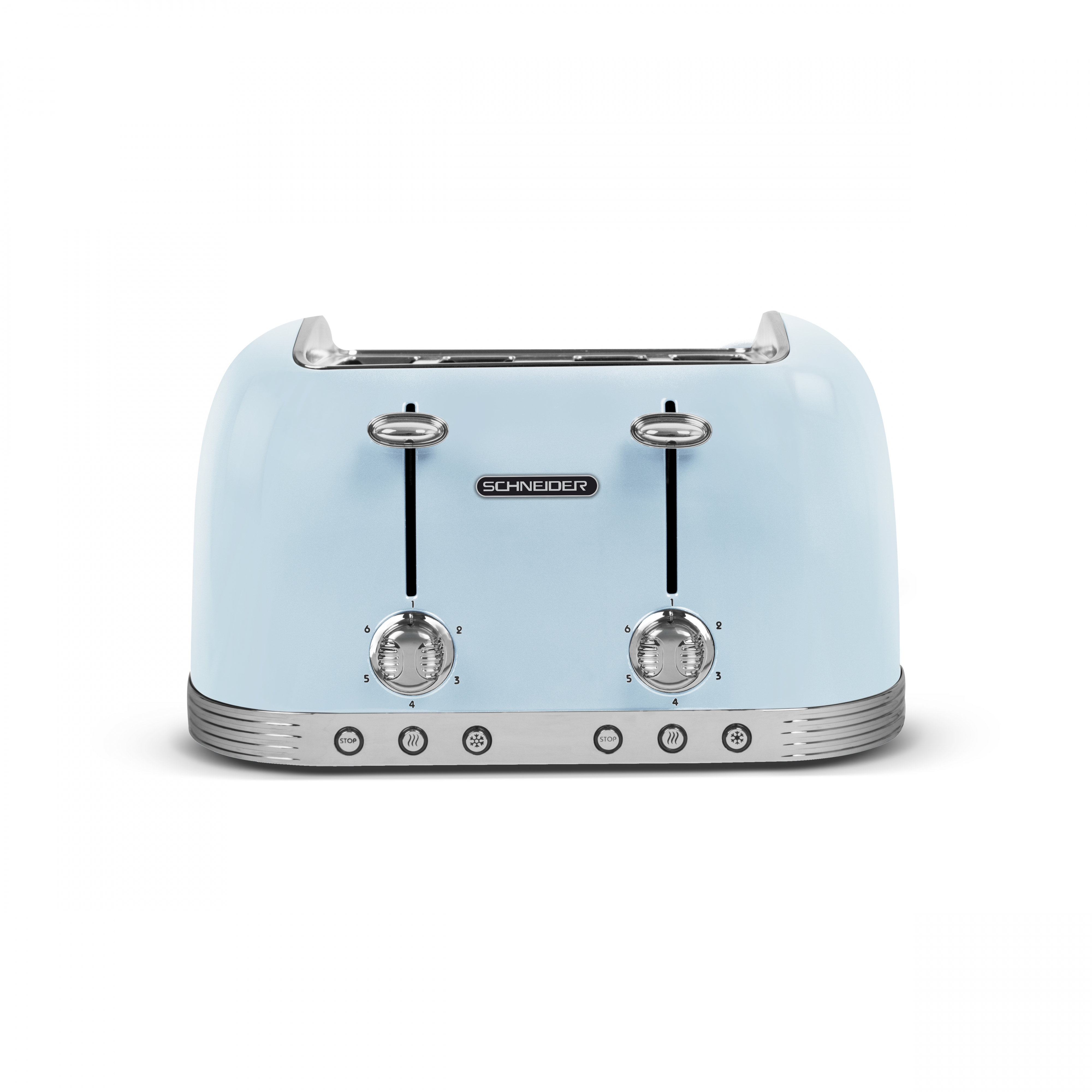 Schlitze: 4) Watt, (1630 WS704 SCHNEIDER Toaster blau Wasserkocher Set